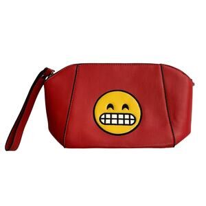 Red Clutch Bag Yellow Smiley Emoji